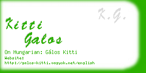 kitti galos business card