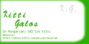 kitti galos business card